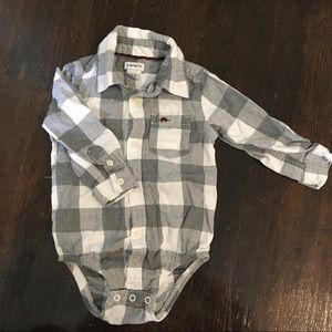 🌼Carters button up flannel bodysuit